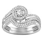 0003819 035 ct round diamond set in 10 kt white gold ladies bridal ring