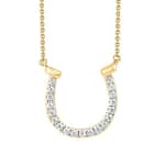 0007469 010ct rd diamonds set in 10kt yellow gold ladies necklace