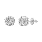 0020353 ladies earrings 34 ct round diamond 14k white gold
