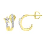 0020571 ladies earring 14 ct round diamond 10k yellow gold