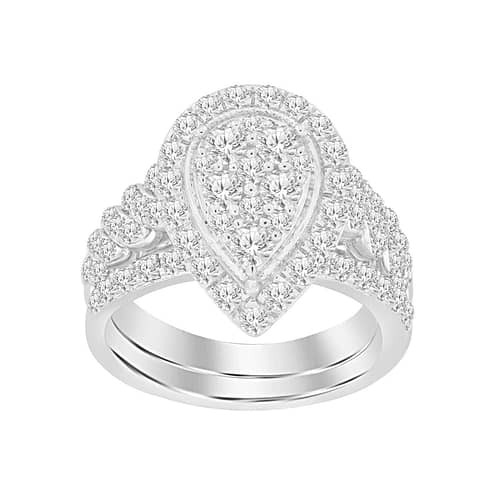 0015071 ladies bridal ring 1 ct round diamond 14k white gold